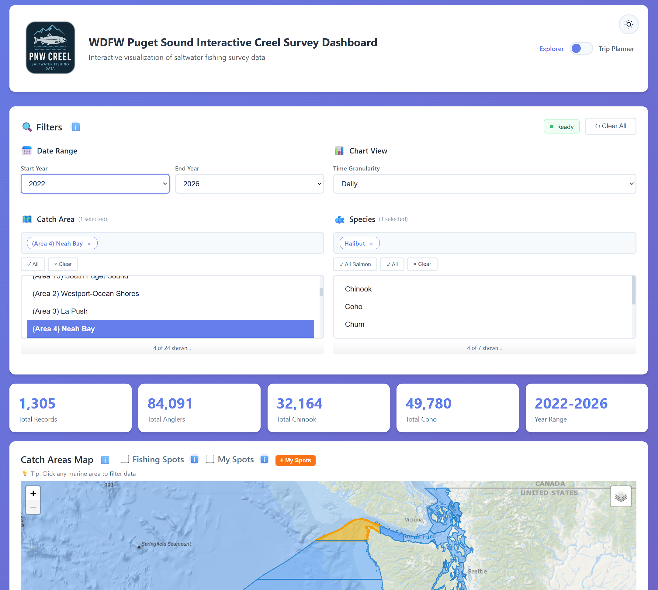 WA Creel — Puget Sound creel survey dashboard